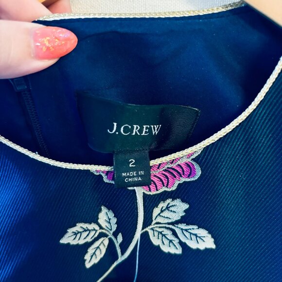 J. CREW Sheath dress in floral jacquard - Picture 3 of 7